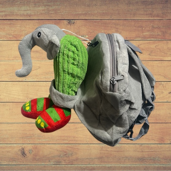 Lirili Larila Elephant Brainrot Backpack Detachable Plush Toy - Picture 4 of 6